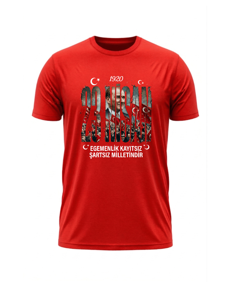 23 Nisan - Egemenlik Kayıtsız Şartsız Milletindir - Kırmızı
